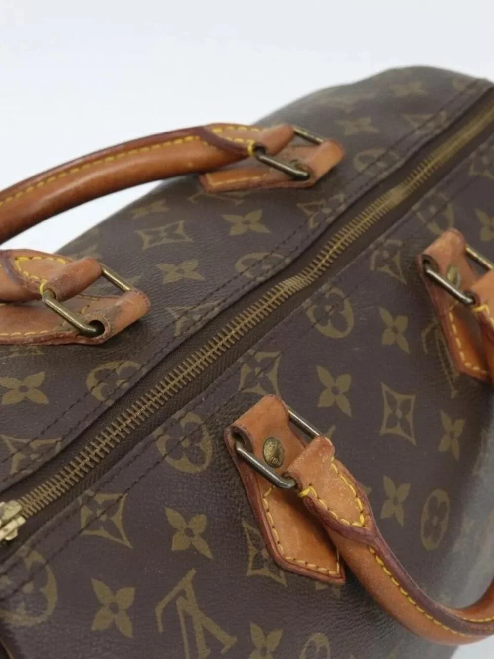 LOUIS VUITTON Monogram Speedy 35 Hand Bag M41524 LV Auth 187939A